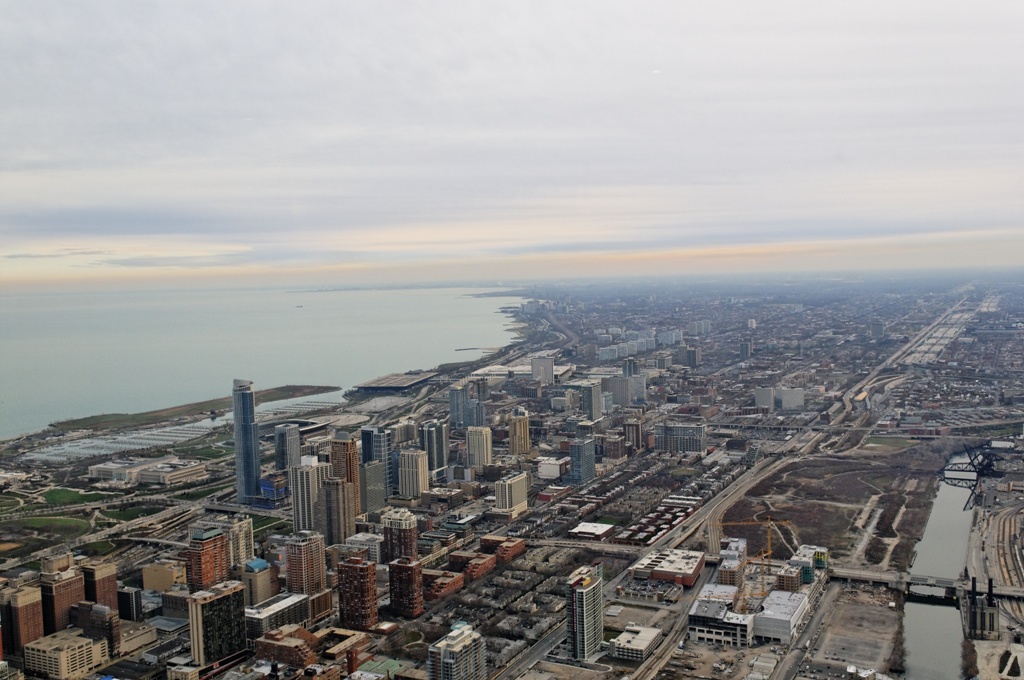 Chicago - (from) Sears Tower (South view) - 103rd floor - 3 states in front of you !